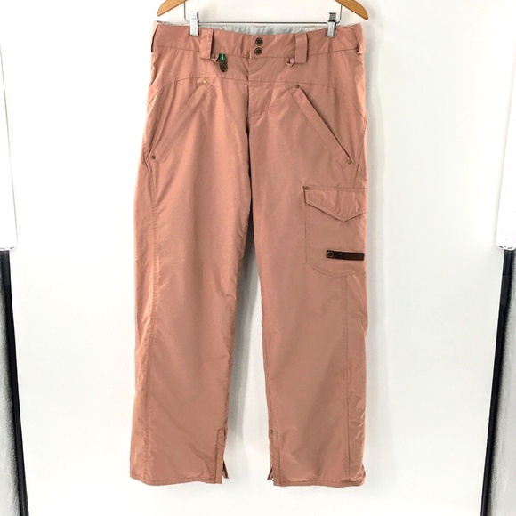 Volcom Pants - Volcom Womens Snow Pants Pink Nylon Sheger Snowboard V Line Transition Sz L